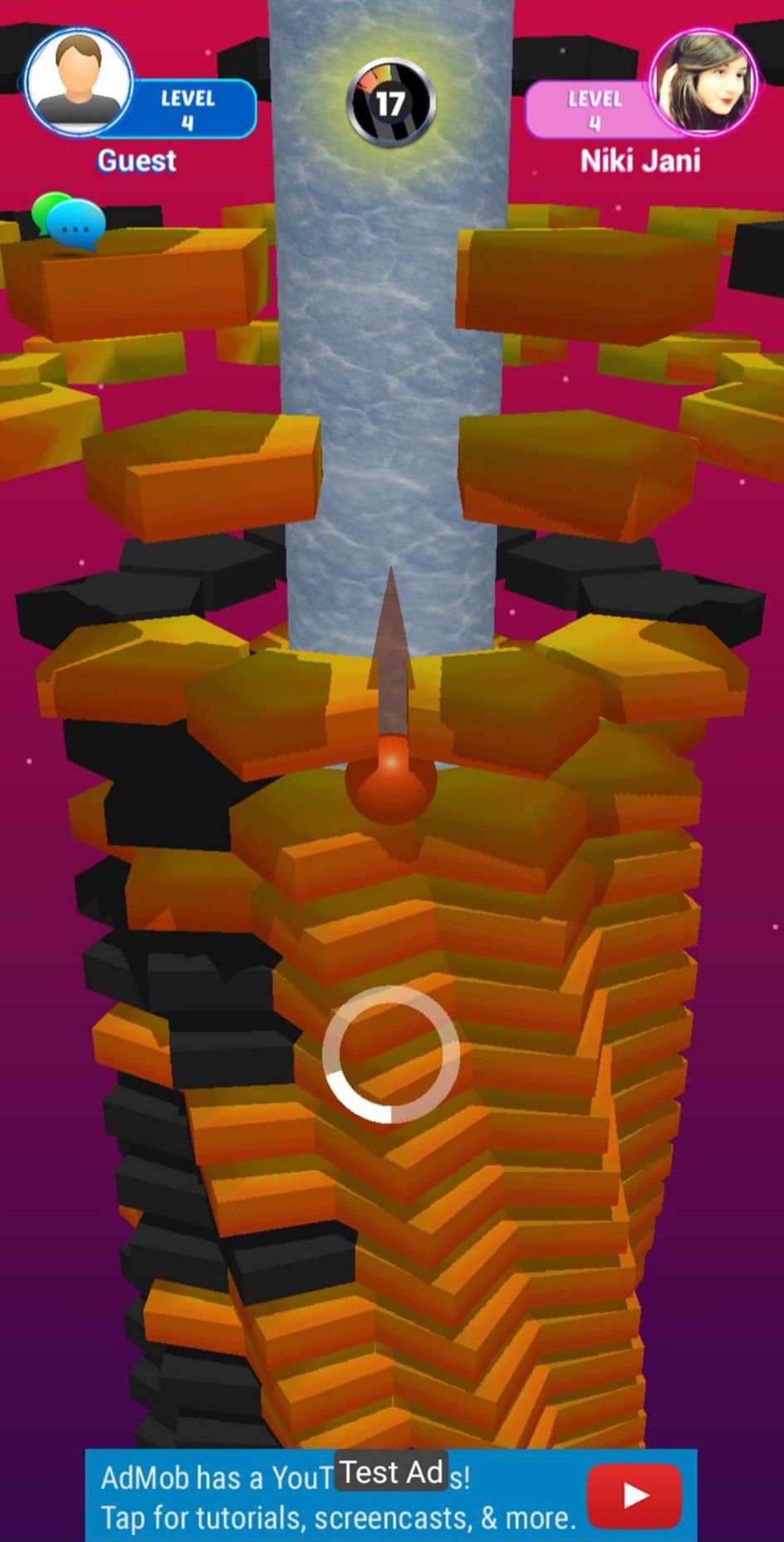 堆叠球坠落螺旋塔