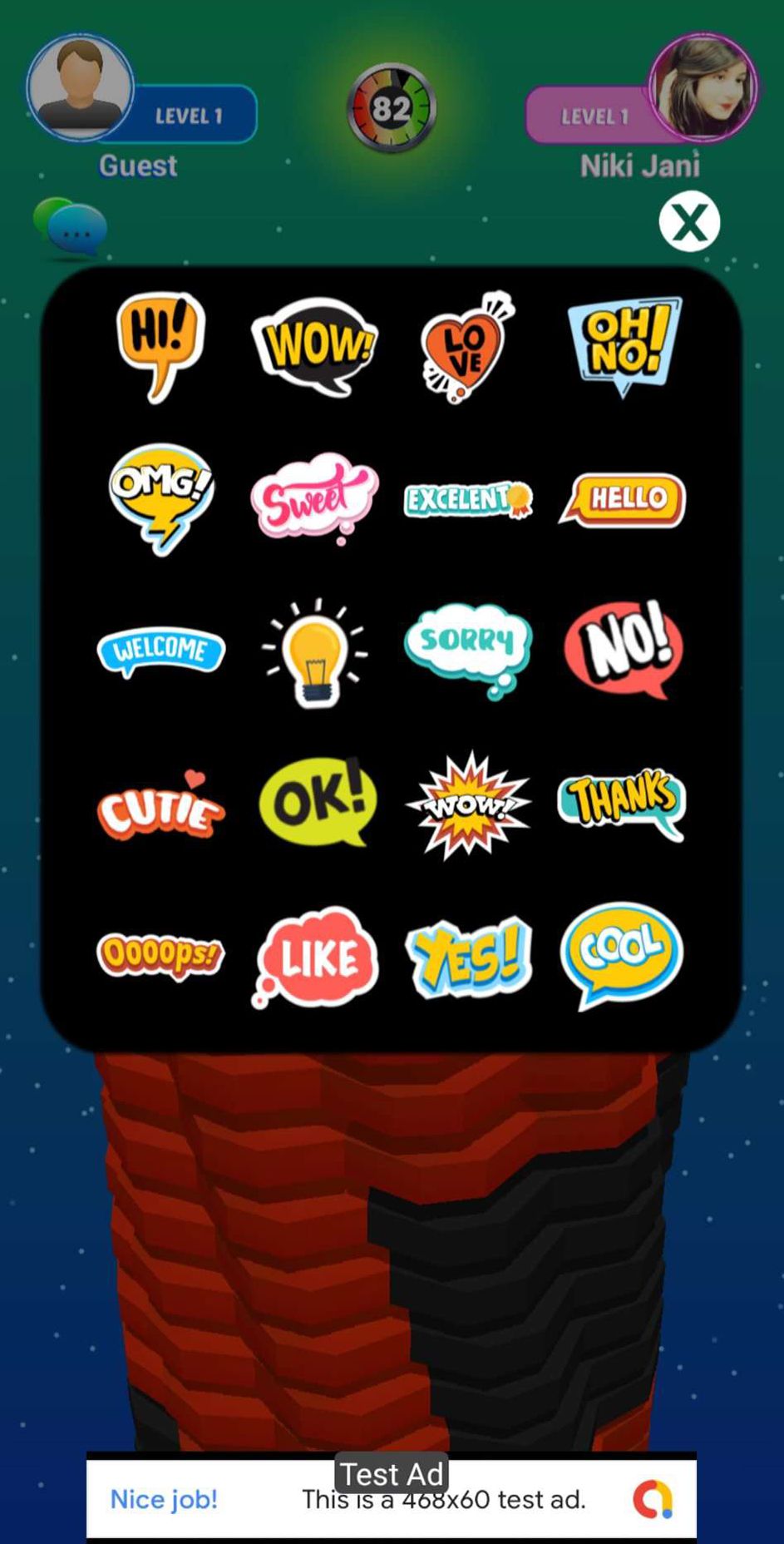 堆叠球坠落螺旋塔