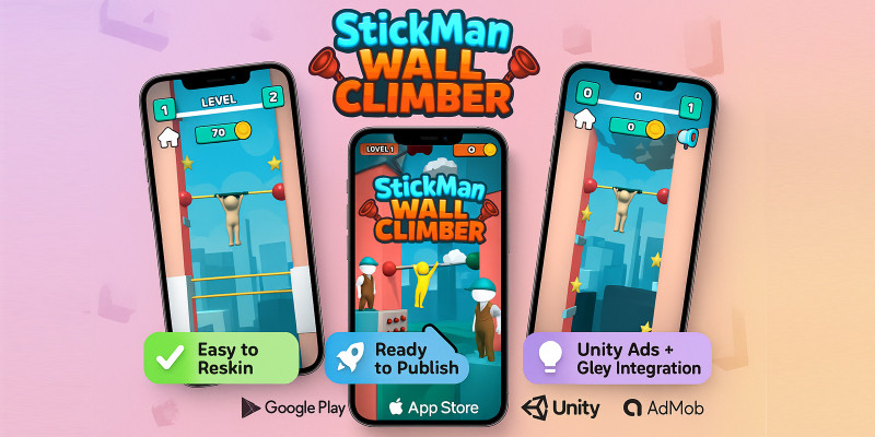 火柴人爬墙高手超休闲手游