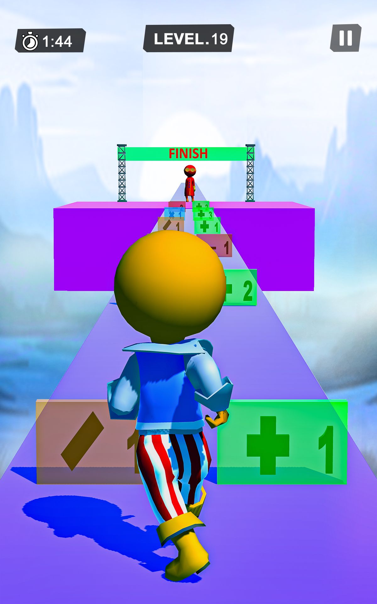 高个男人奔跑：恐怖怪人的趣味跑酷游戏