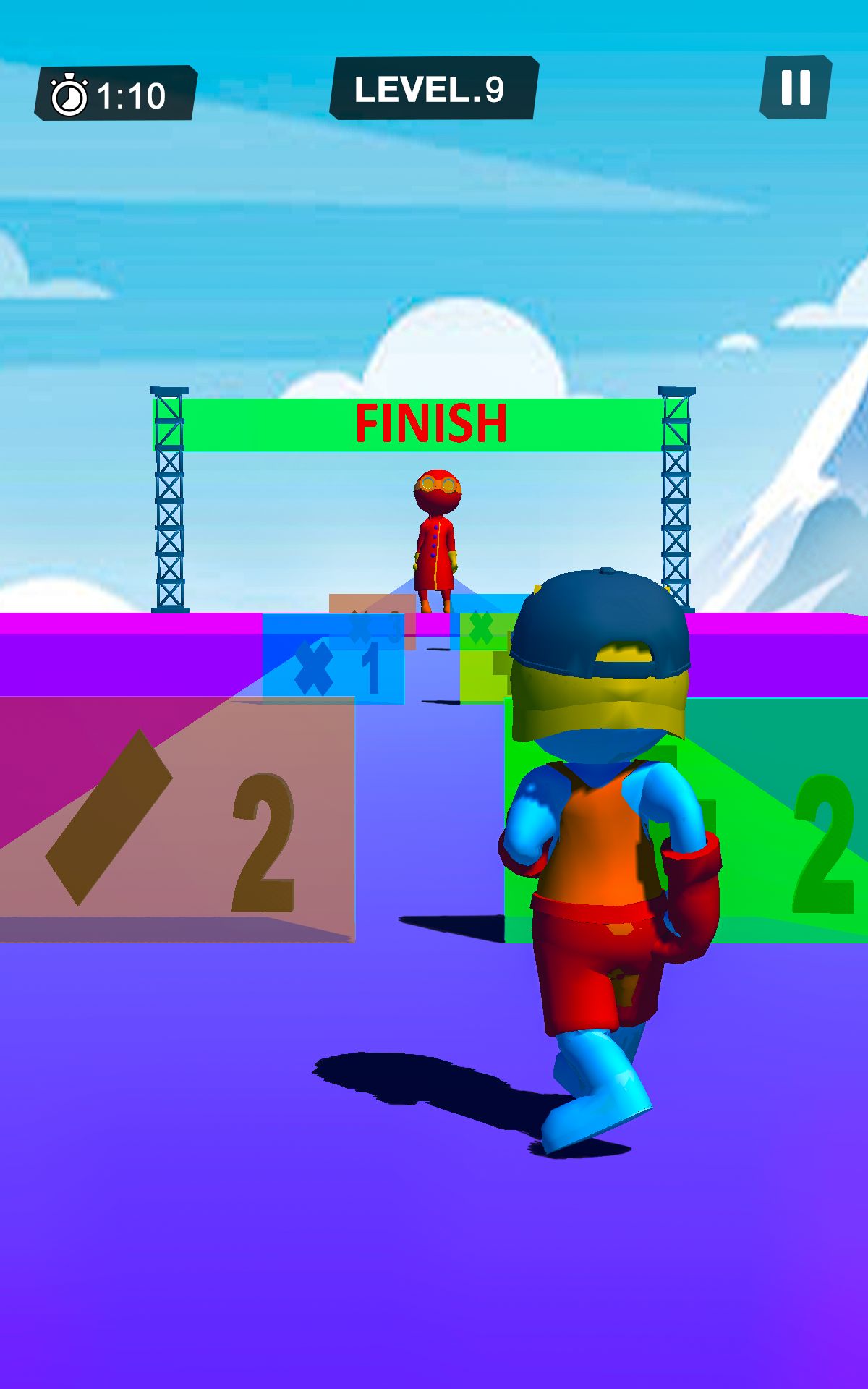 高个男人奔跑：恐怖怪人的趣味跑酷游戏