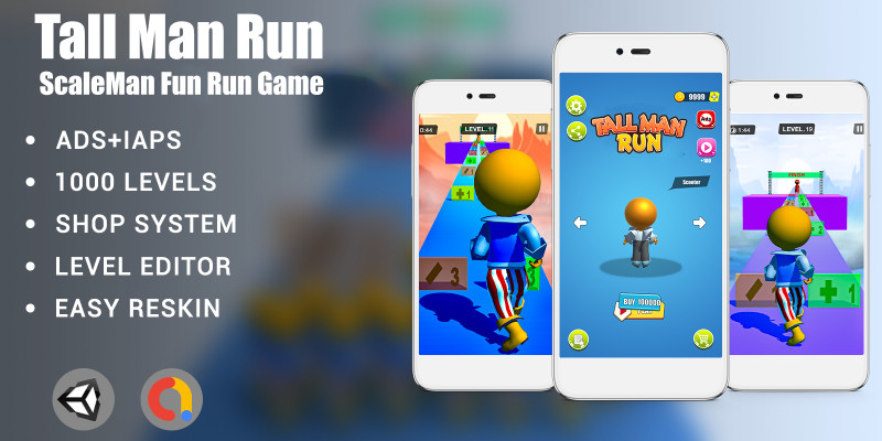 高个男人奔跑：恐怖怪人的趣味跑酷游戏