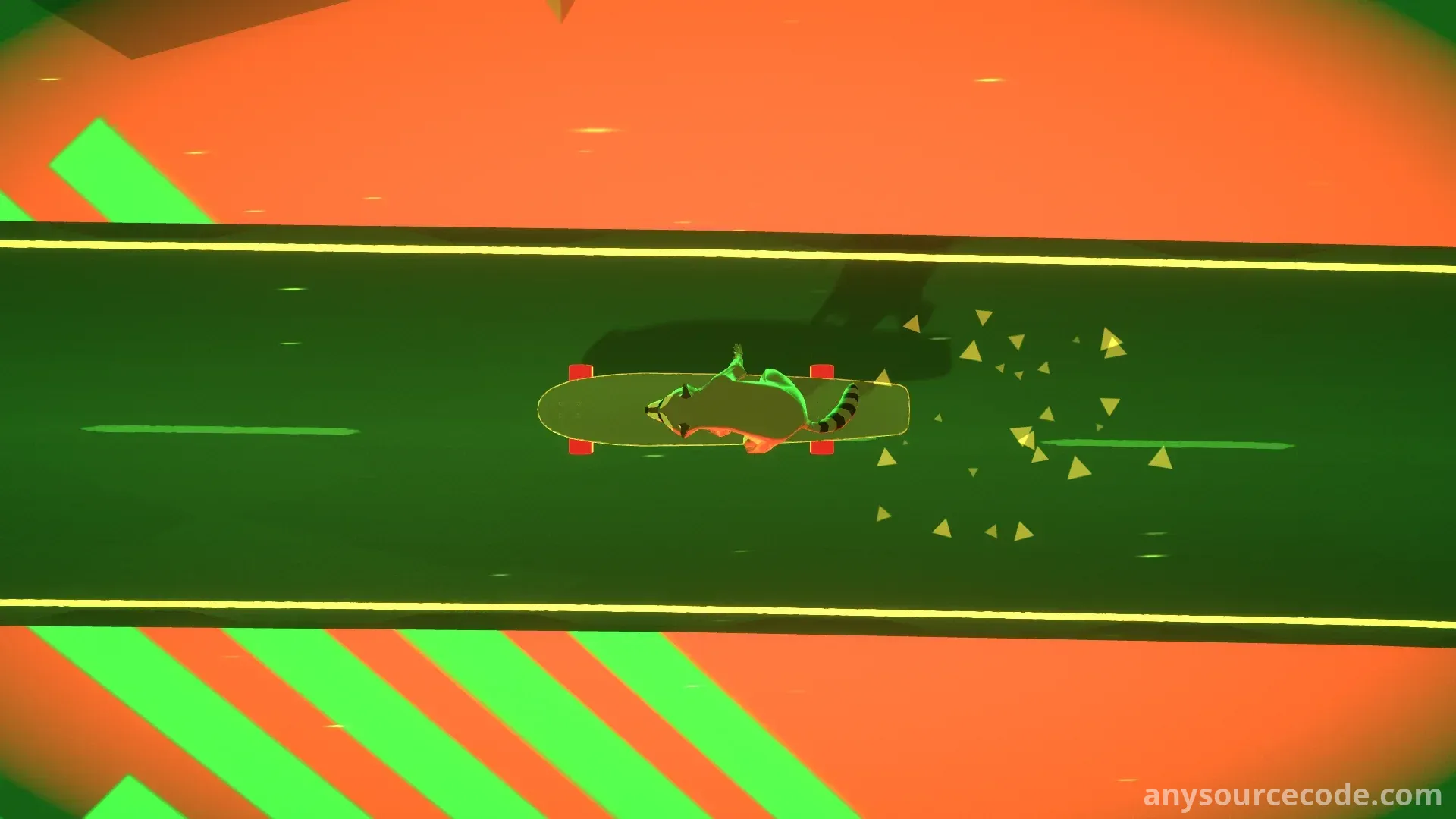 狸猫日落——浣熊速降滑板模拟器