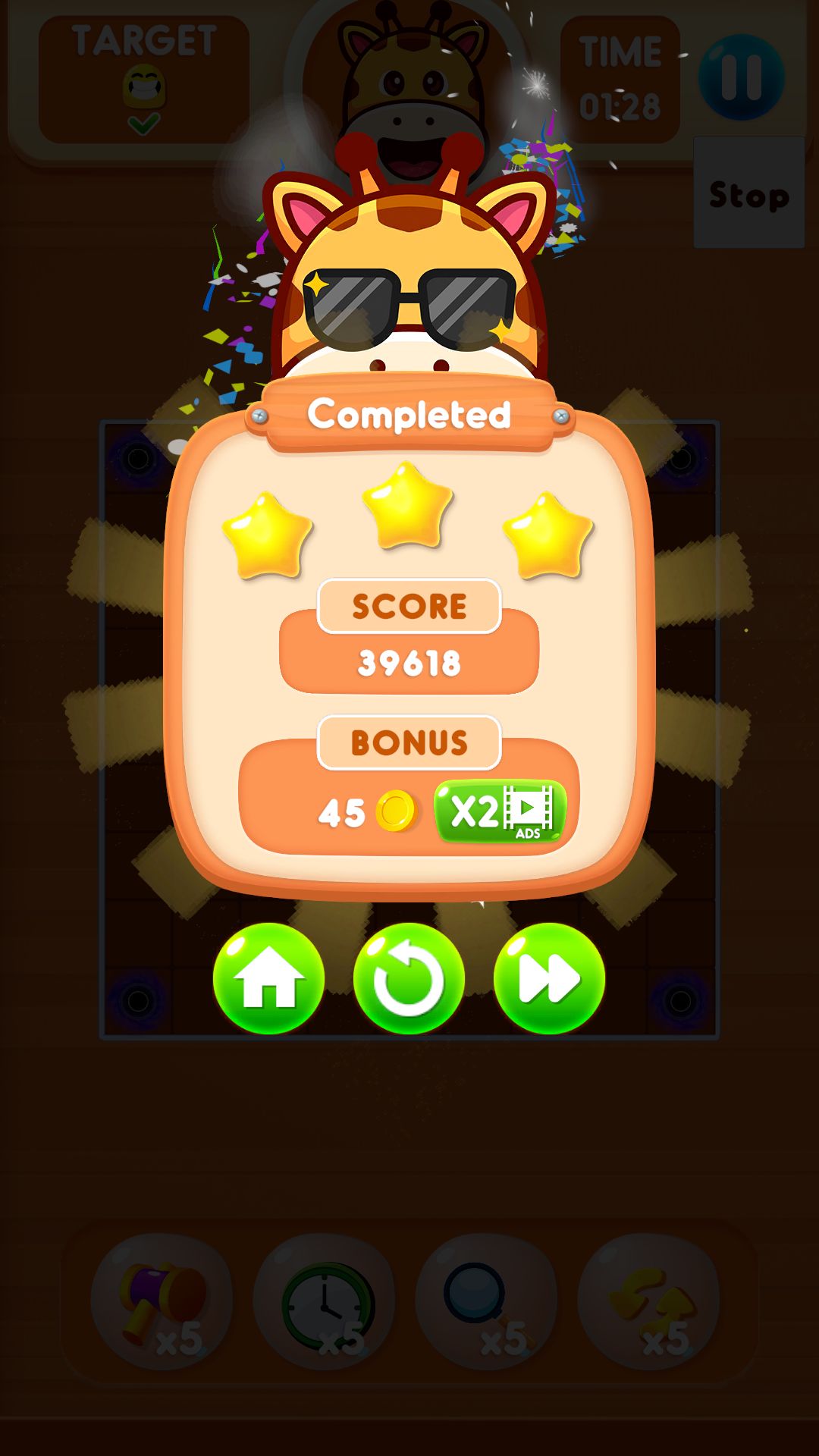 瓷砖连接完成游戏模板