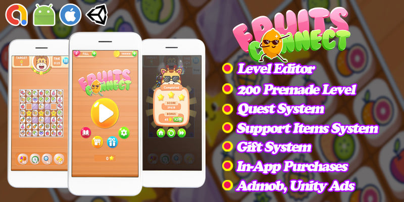 瓷砖连接完成游戏模板