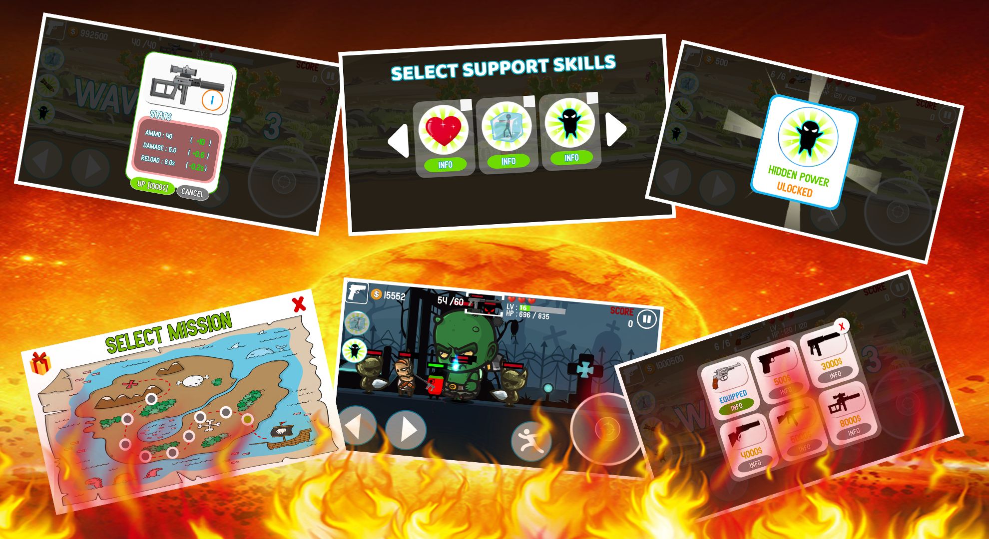 迷你英雄生存射击游戏模板