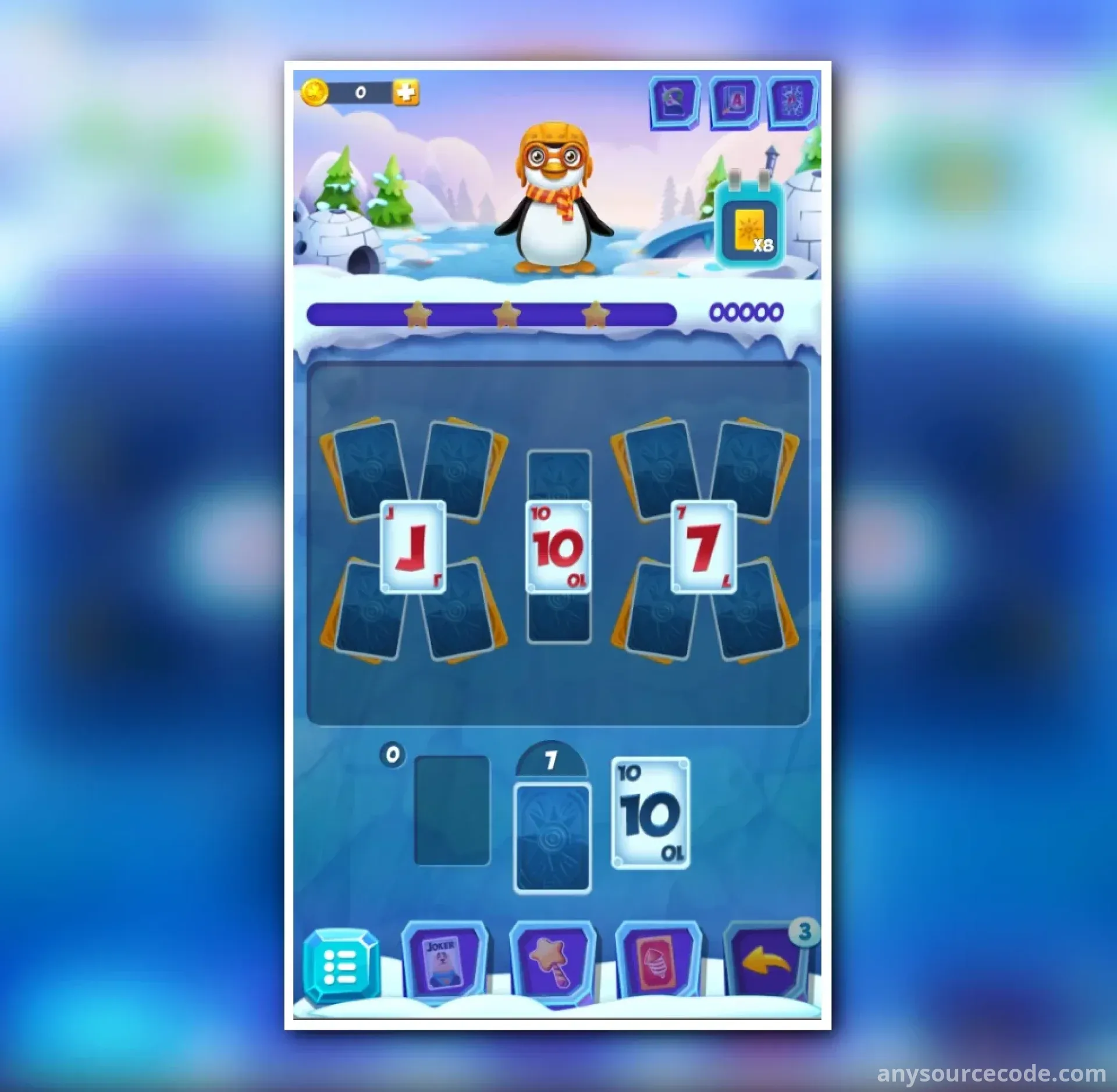 三峰企鹅纸牌游戏