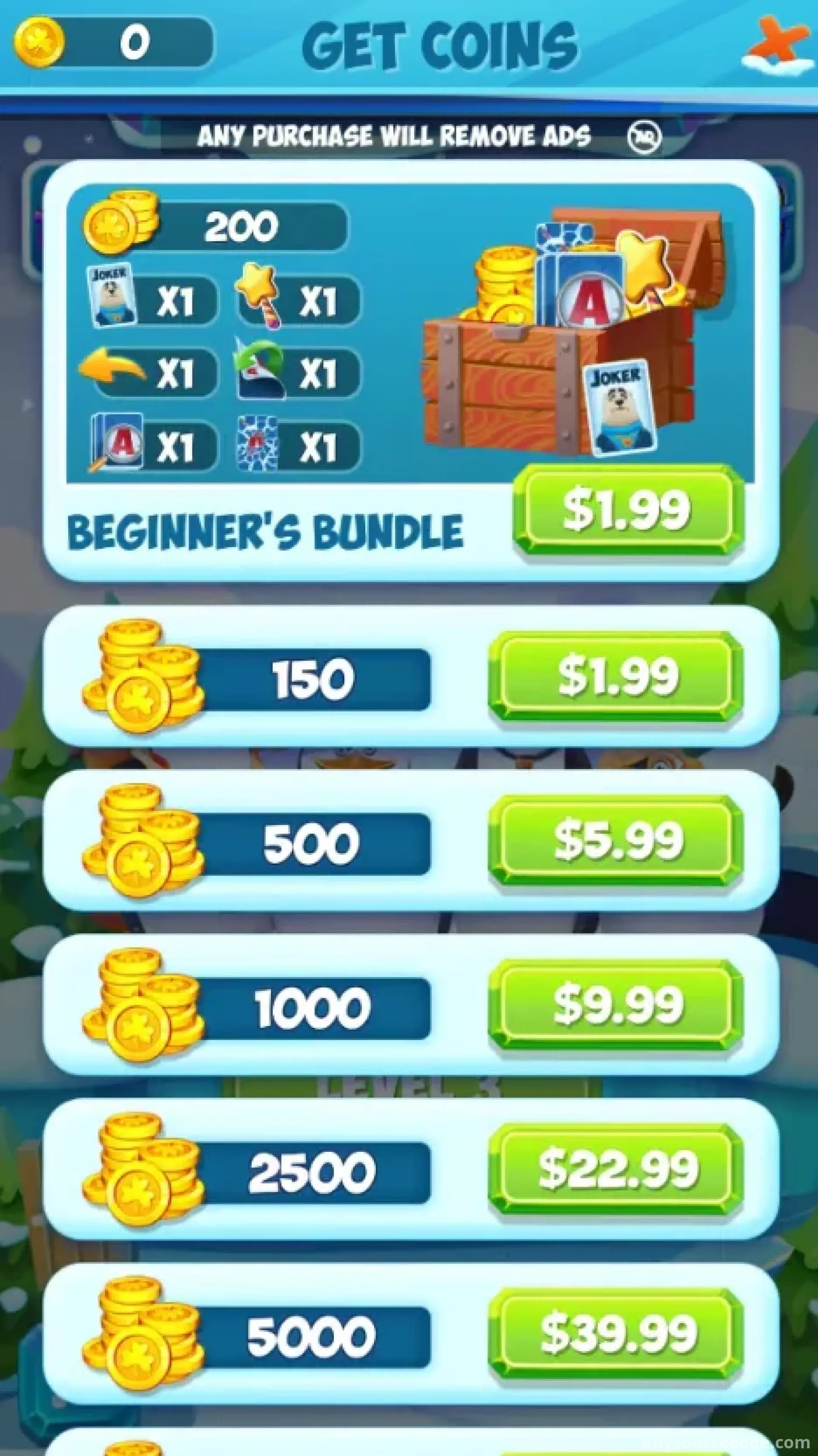 三峰企鹅纸牌游戏