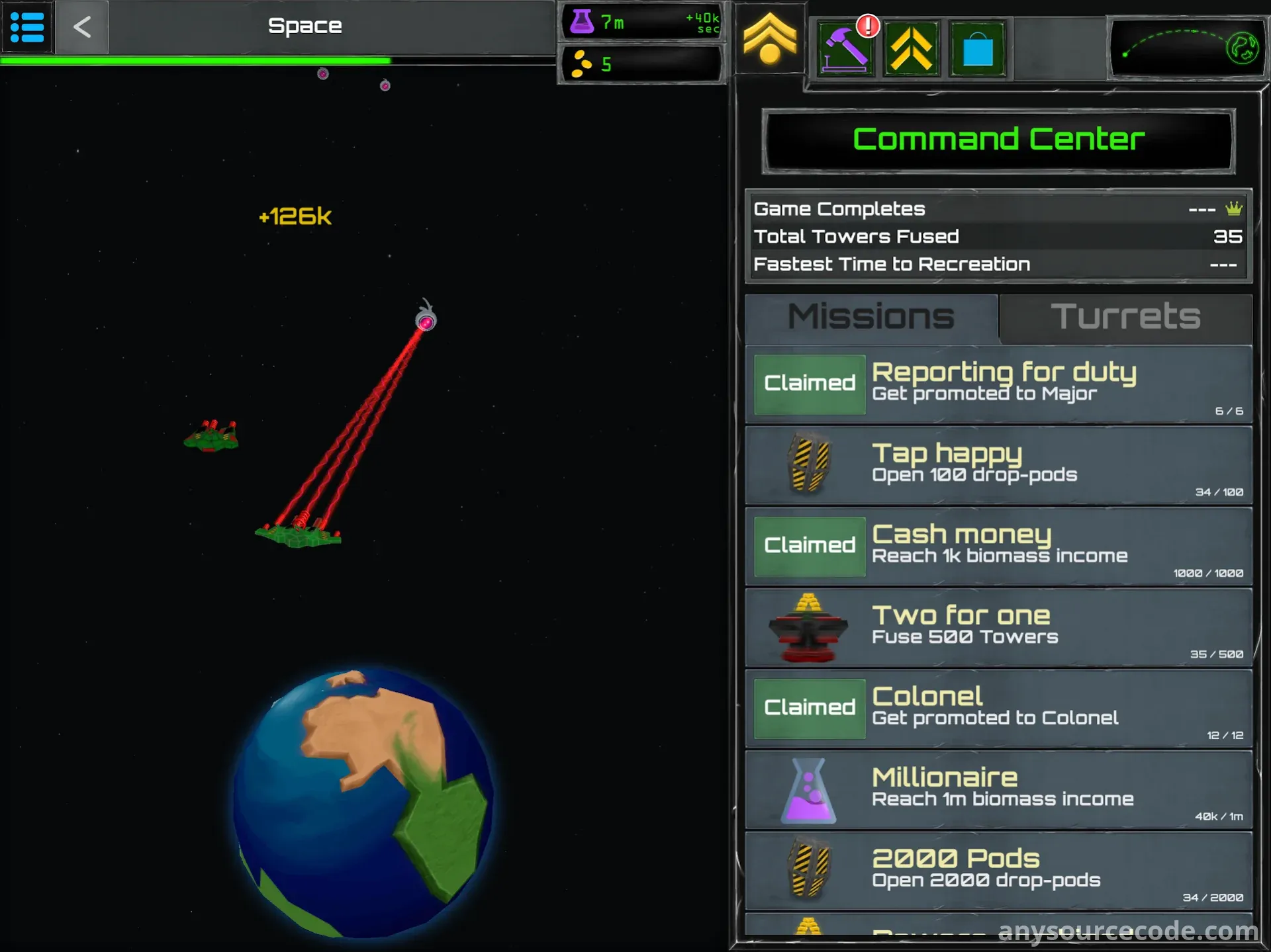 炮塔融合挂机点击游戏