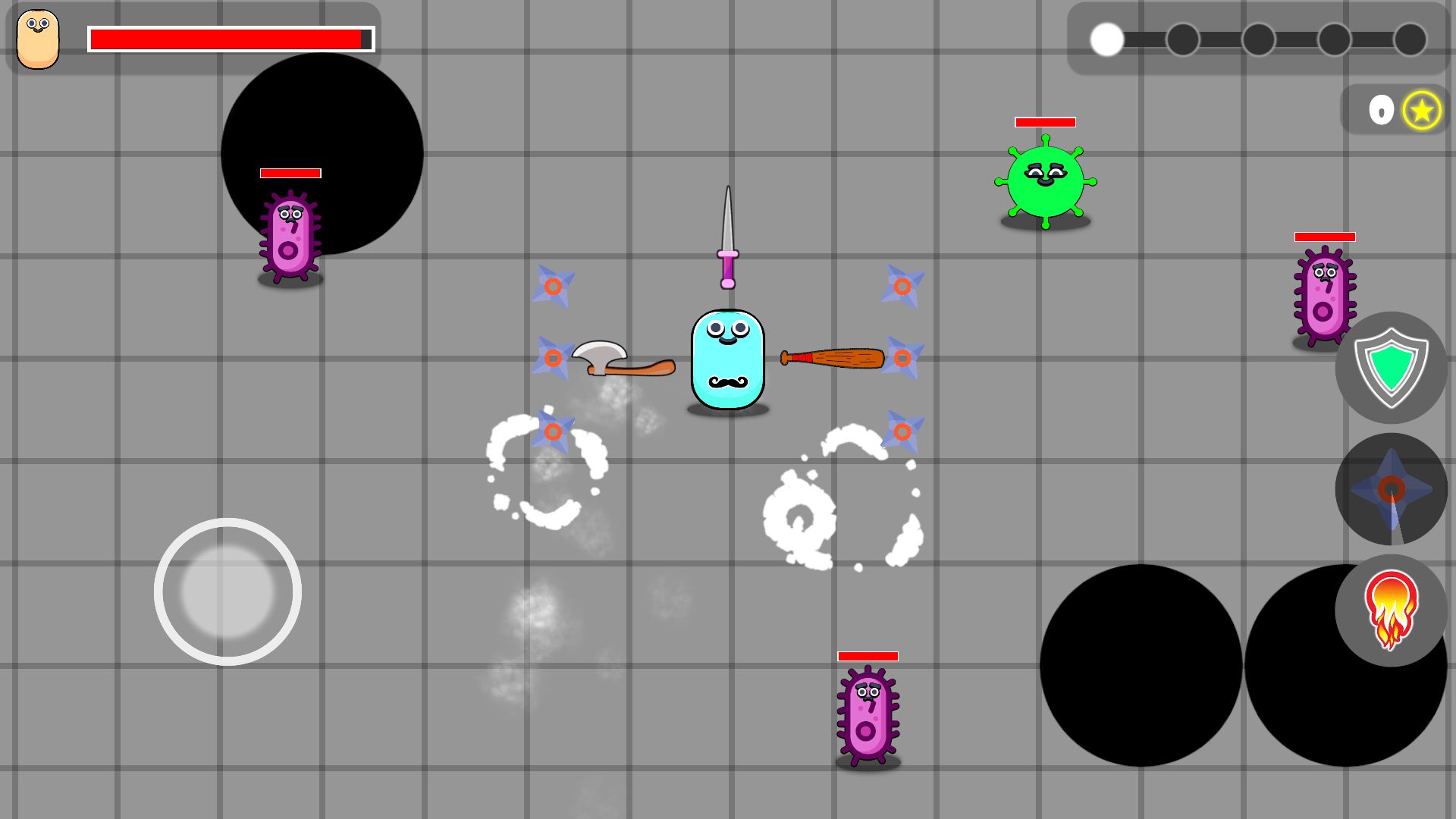 游戏模板：细菌防御者