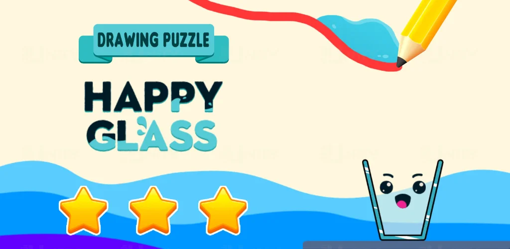 带广告平台的快乐玻璃杯