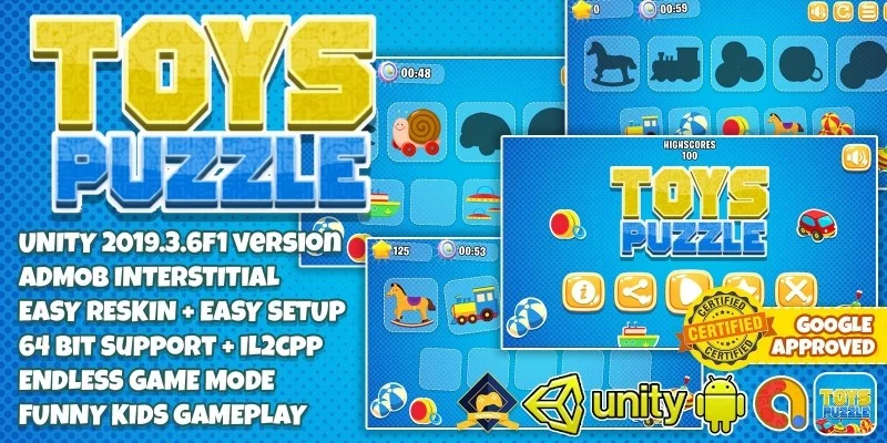 儿童玩具拼图（Unity3D版）