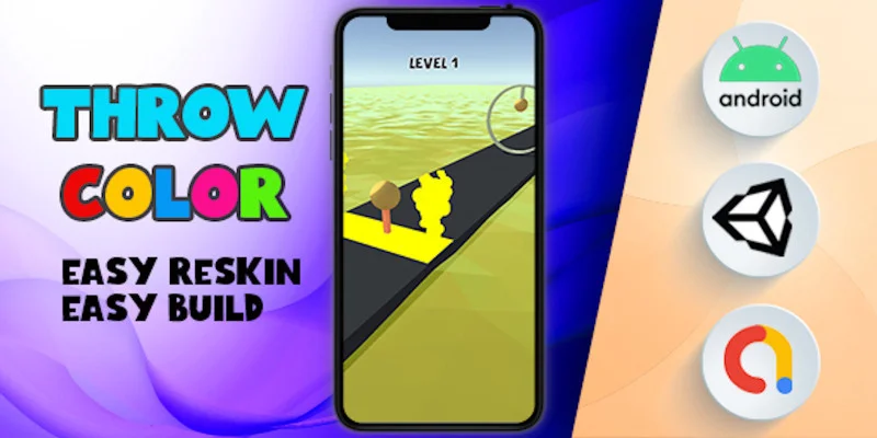 彩色投掷游戏（含Admob广告）