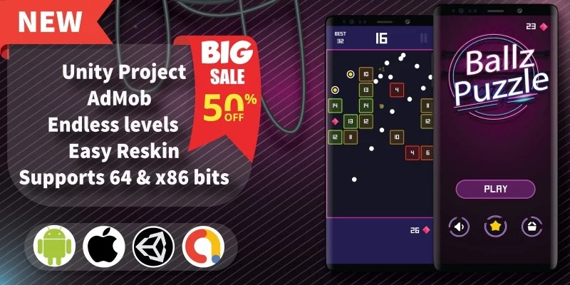 带广告的弹球谜题