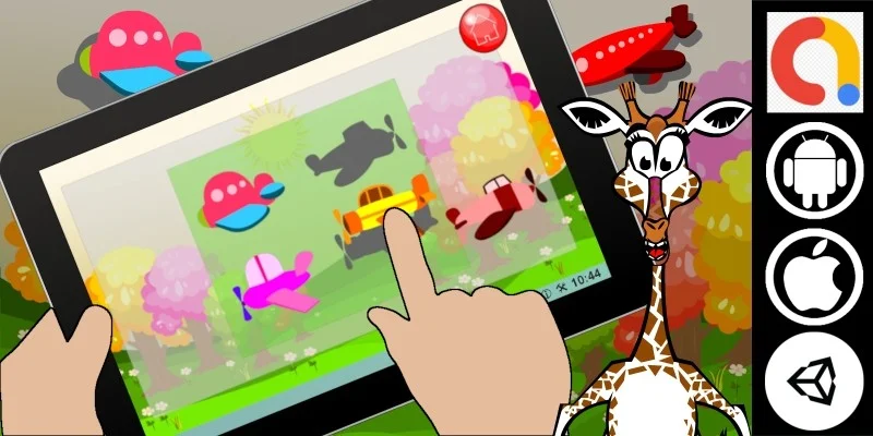 飞机形状儿童教育游戏