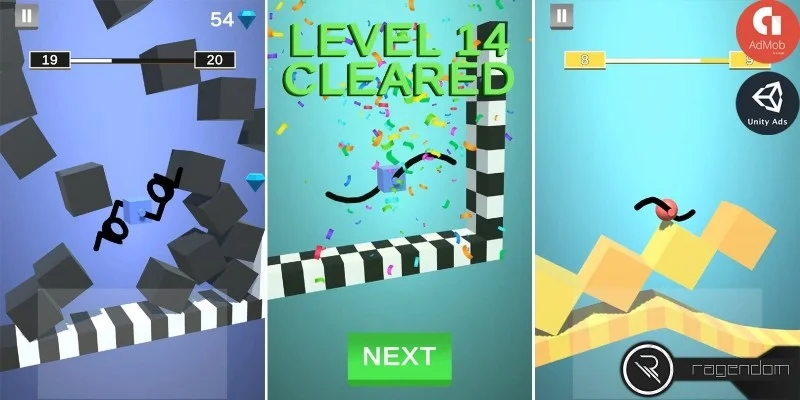 绘制方块通关游戏