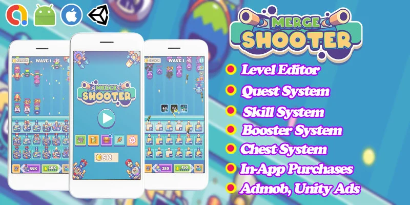 合并射击完整游戏模板