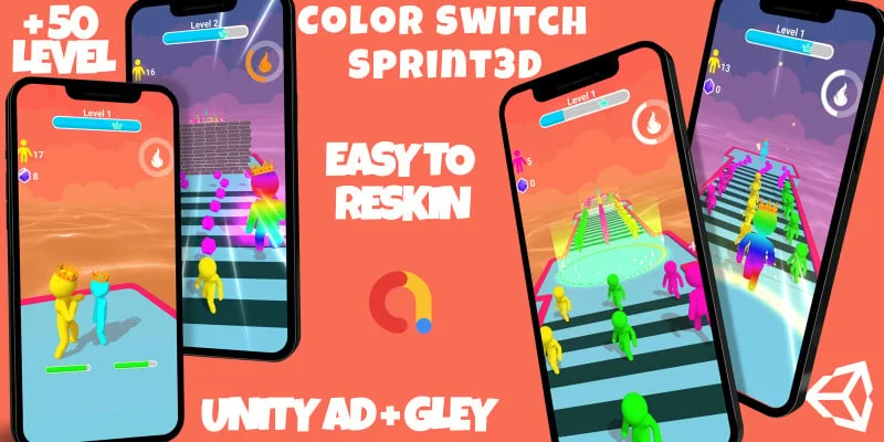 3D彩色切换冲刺