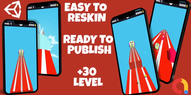 3D极速滚球跑酷应用模板