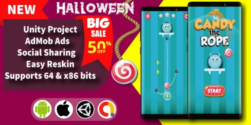 糖果绳索游戏模板