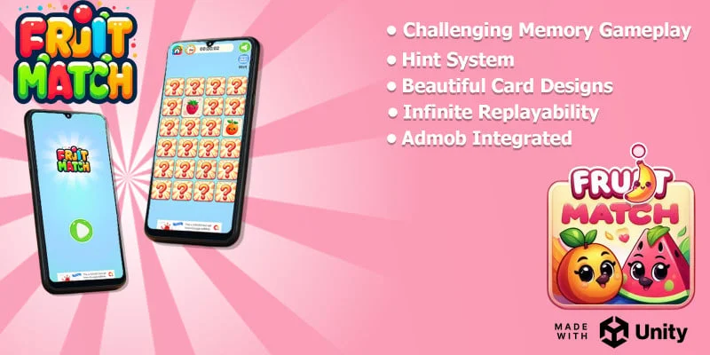 水果配对记忆挑战拼图游戏